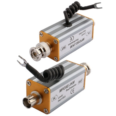 BNC F Input Connector Coaxial Video Signal Arrester Surge Protector(Silver) - Video Balun by buy2fix | Online Shopping UK | buy2fix