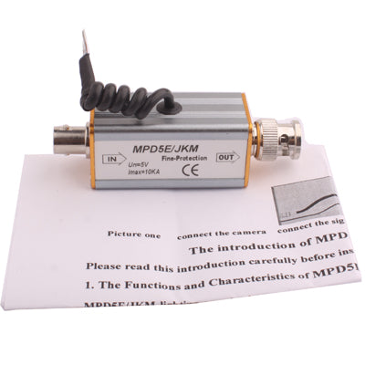 BNC F Input Connector Coaxial Video Signal Arrester Surge Protector(Silver) - Video Balun by buy2fix | Online Shopping UK | buy2fix