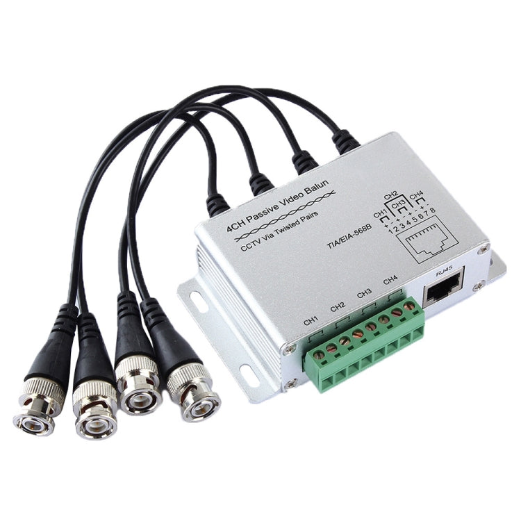 4 CH UTP Passive Video Balun , CCTV Via Twisted Pairs - Video Balun by buy2fix | Online Shopping UK | buy2fix