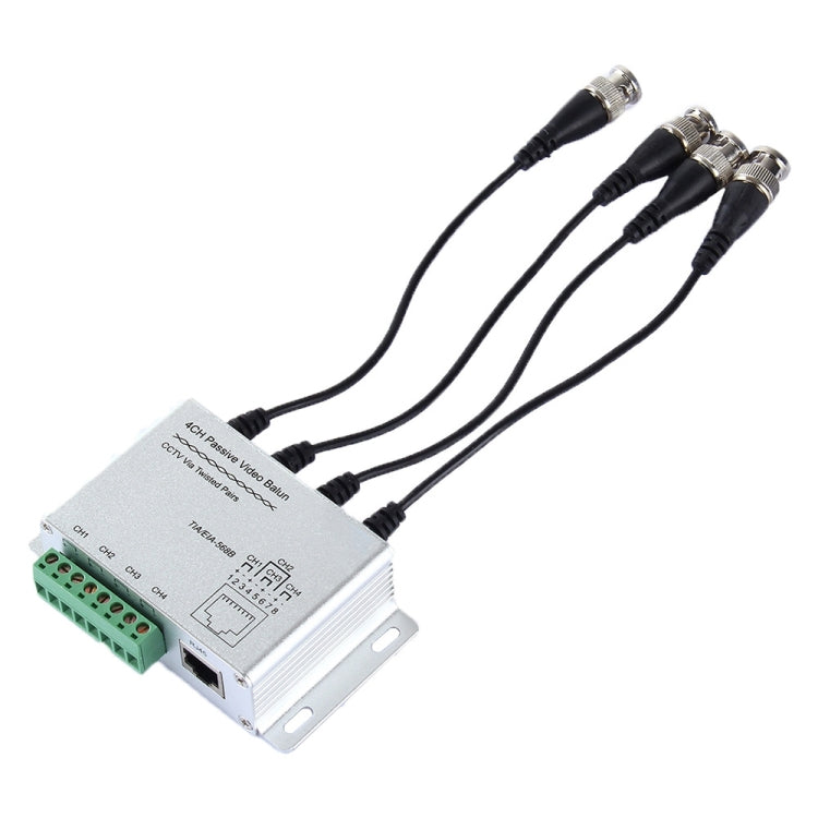 4 CH UTP Passive Video Balun , CCTV Via Twisted Pairs - Video Balun by buy2fix | Online Shopping UK | buy2fix