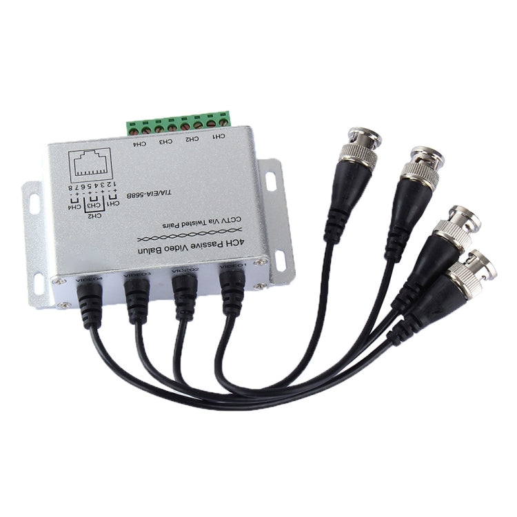 4 CH UTP Passive Video Balun , CCTV Via Twisted Pairs - Video Balun by buy2fix | Online Shopping UK | buy2fix