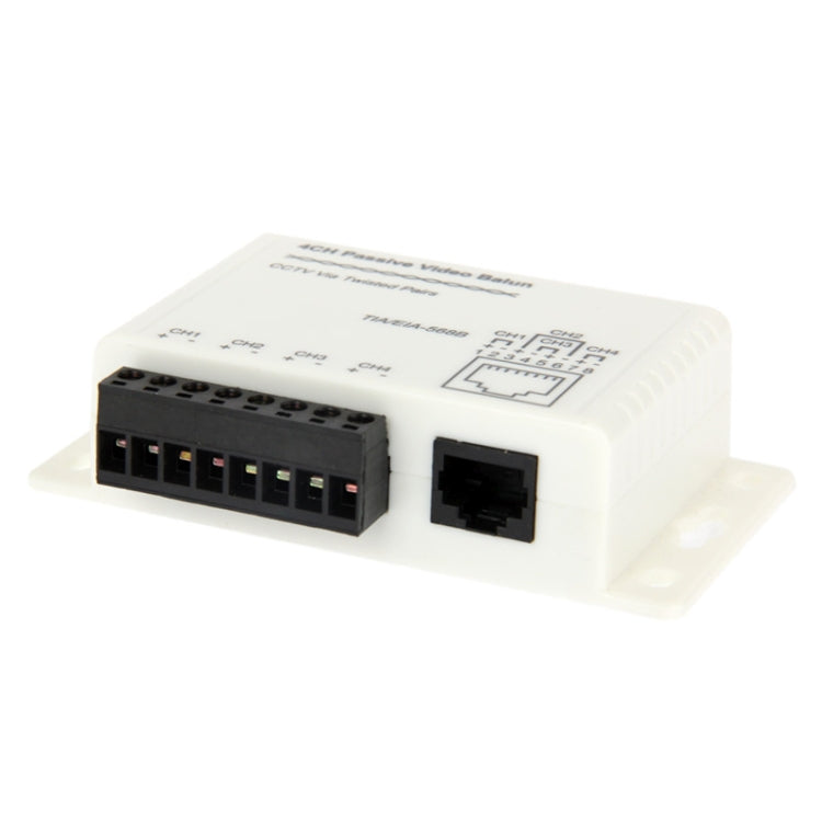 4 CH Passive UTP Video Balun / CCTV Via Twisted Pairs - Video Balun by buy2fix | Online Shopping UK | buy2fix