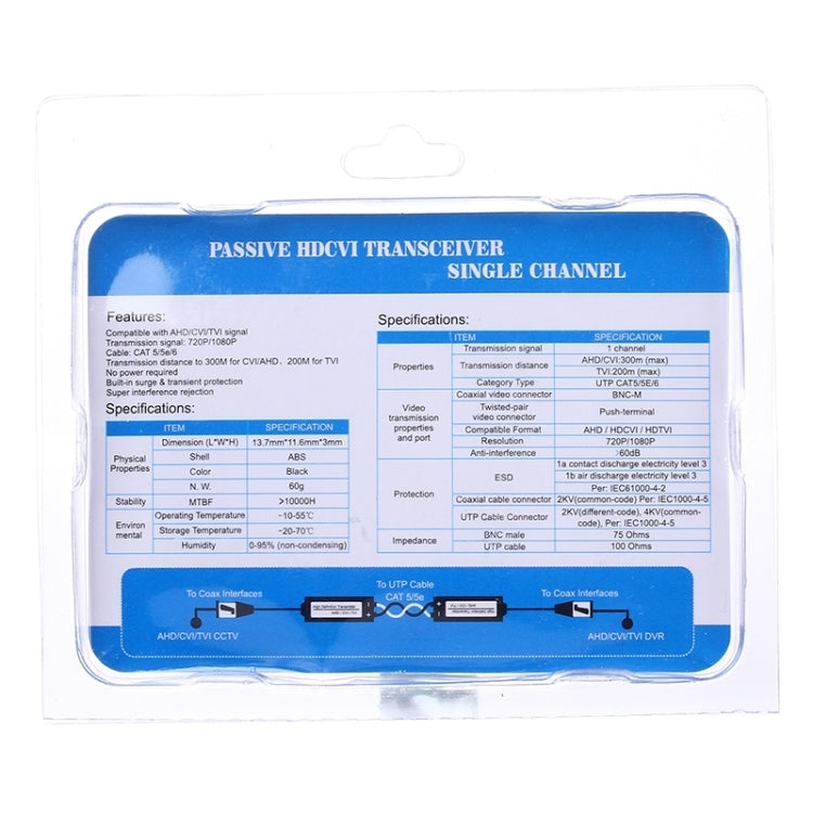 2 PCS HD 205C Coaxial CVI/TVI/AHD 1CH Passive Transceiver Video Balun by buy2fix