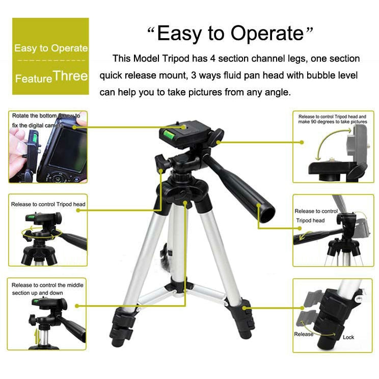 Digital-Video-Photo Tripod - Tripods by buy2fix | Online Shopping UK | buy2fix