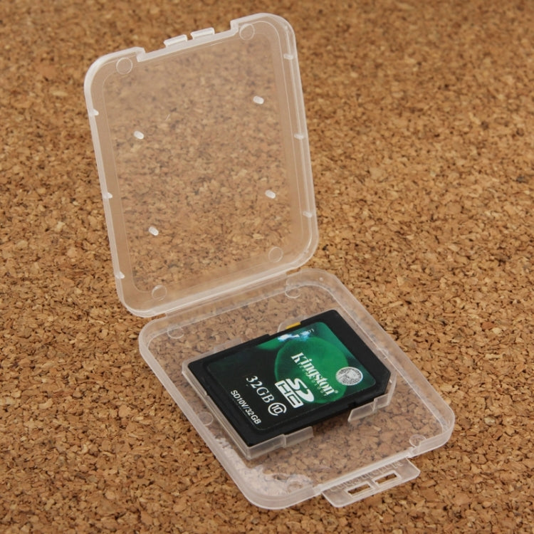 100Pcs Transparent Plastic Storage Card Box for Secure Digital Memory Card / SD Card by buy2fix