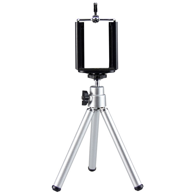 Portable 360 Degree Rotating Mobile Phone Shooting Tripod(Silver) - Selfie Sticks by buy2fix | Online Shopping UK | buy2fix