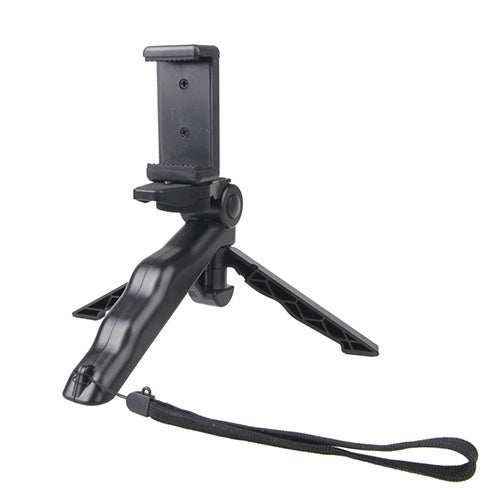 Portable Hand Grip / Mini Tripod Stand Steadicam Curve with Straight Clip for GoPro HERO 4 / 3 / 3+ / SJ4000 / SJ5000 / SJ6000 Sports DV / Digital Camera / iPhone , Galaxy and other Mobile Phone(Black) by buy2fix