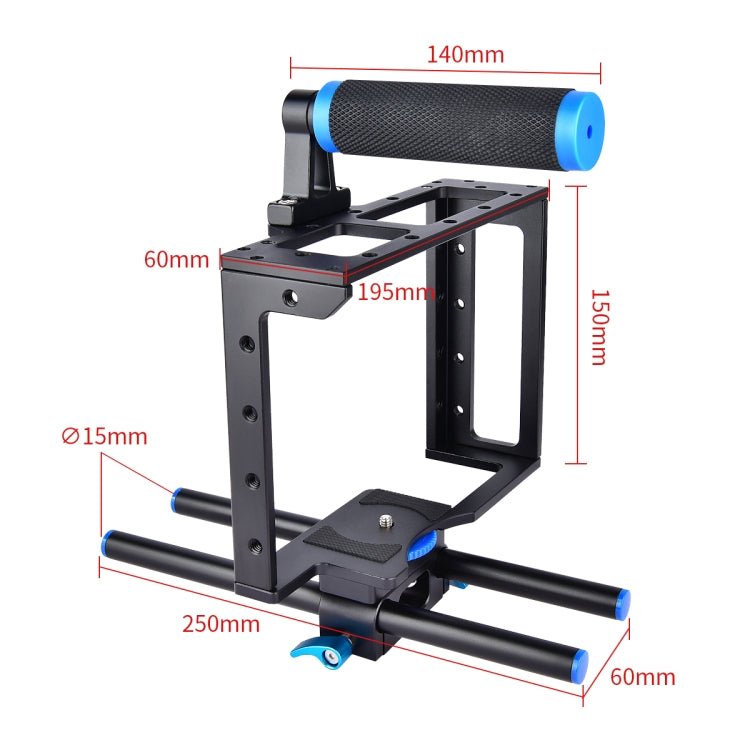 YELANGU YLG0107E Protective DSLR Camera Cage Stabilizer / Top Handle Set(Black) - Camera Cage by YELANGU | Online Shopping UK | buy2fix