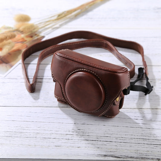 Retro Style PU Leather Camera Case Bag with Strap for Sony RX100 M3 / M4 / M5(Coffee) - Leather Bag by buy2fix | Online Shopping UK | buy2fix