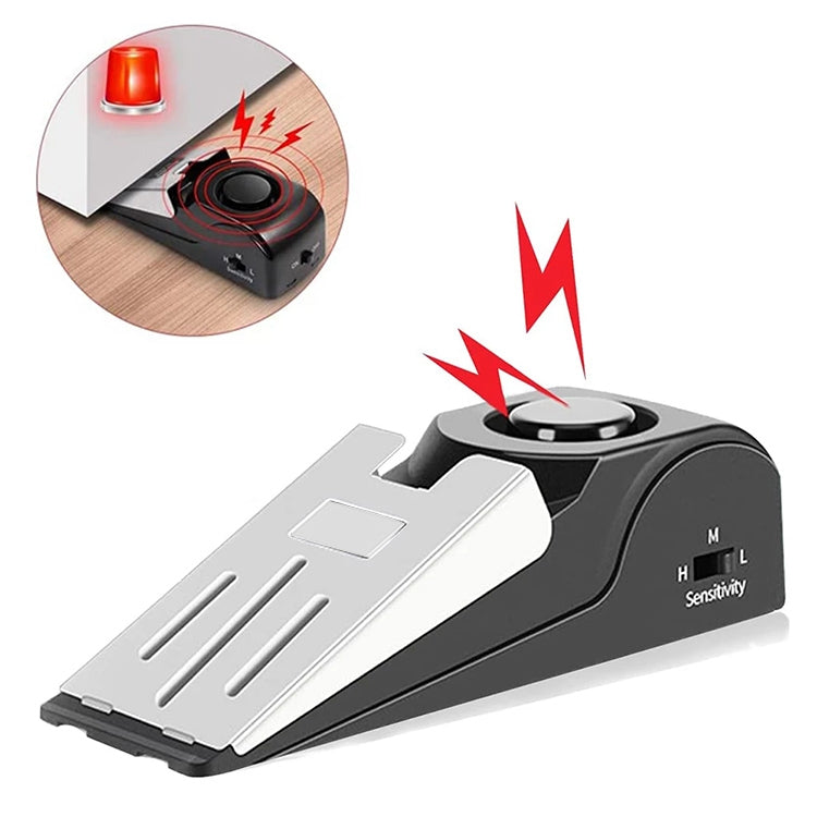 HH-MD001 Door Stop Wedge Alarm for Home and Travel(Black) - Door Window Alarm by buy2fix | Online Shopping UK | buy2fix