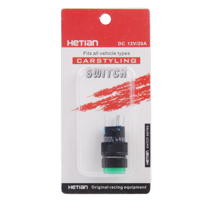 Car DIY Round Button Push Switch / Green Indicator by buy2fix