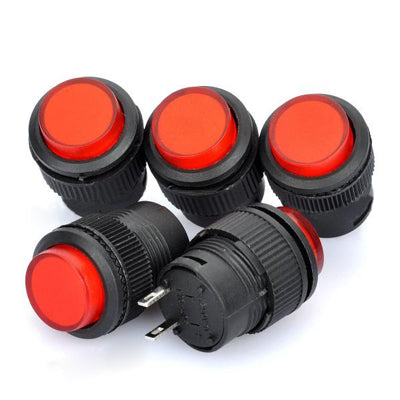 R16-503 Non-Locked 16mm 2-Pin Push Button Switch (5 Pcs in One Package, the Price is for 5 Pcs) by buy2fix