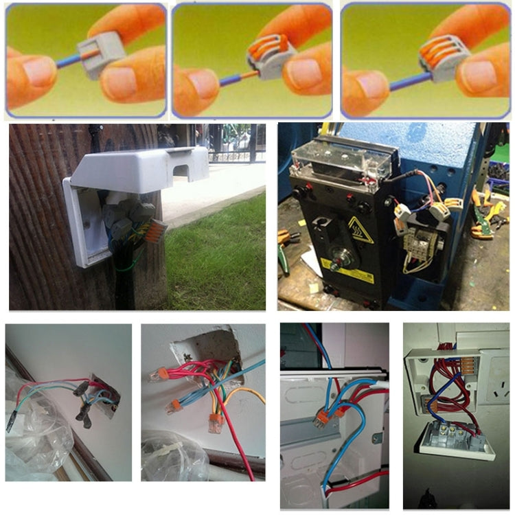 10 PCS Universal Compact 3 Pin Push Clamp Solderless Wire Connector by buy2fix