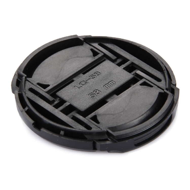58mm Center Pinch Camera Lens Cap(Black) - Lens Cap by buy2fix | Online Shopping UK | buy2fix