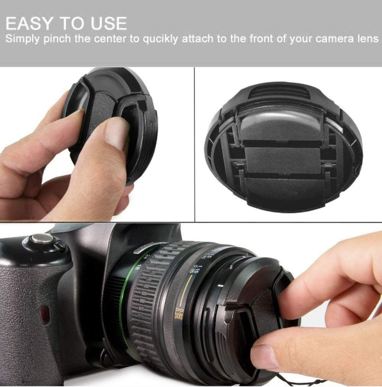 72mm Center Pinch Camera Lens Cap(Black) - Lens Cap by buy2fix | Online Shopping UK | buy2fix