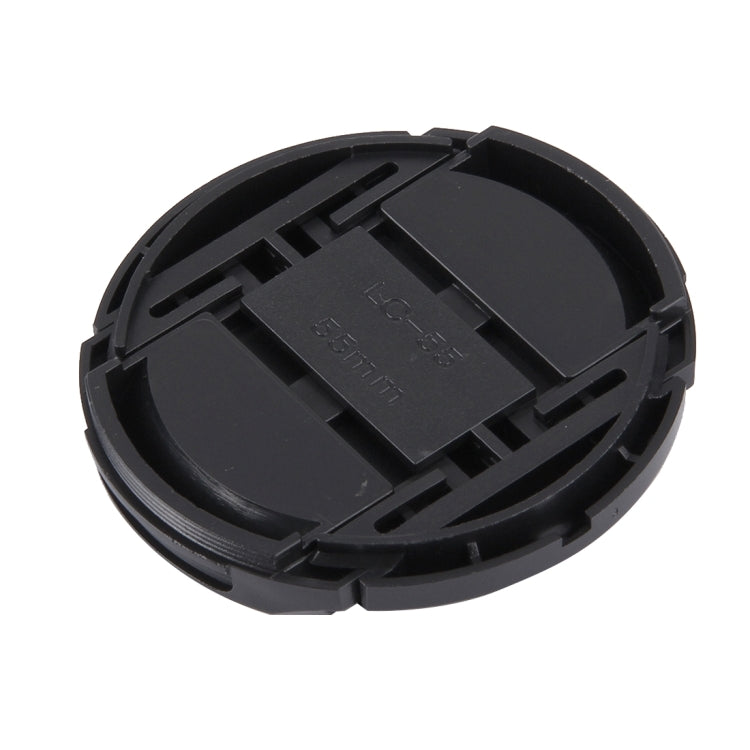 55mm Center Pinch Camera Lens Cap(Black) - Lens Cap by buy2fix | Online Shopping UK | buy2fix