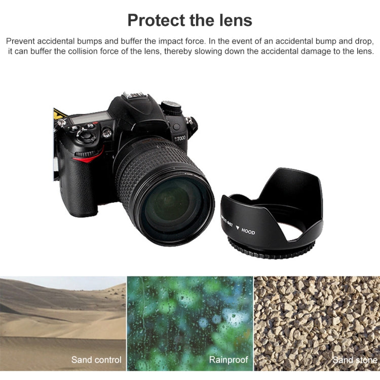 58mm Lens Hood for Cameras(Screw Mount)(Black) - Lens Hood by buy2fix | Online Shopping UK | buy2fix