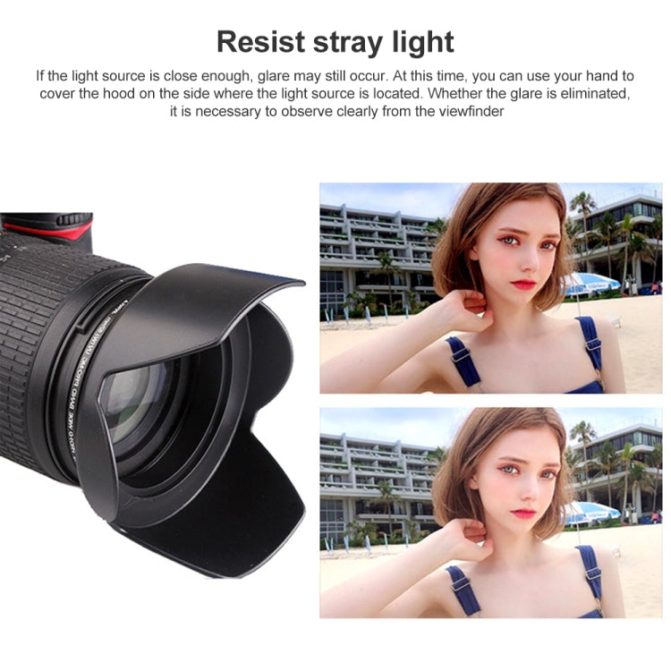 58mm Lens Hood for Cameras(Screw Mount)(Black) - Lens Hood by buy2fix | Online Shopping UK | buy2fix