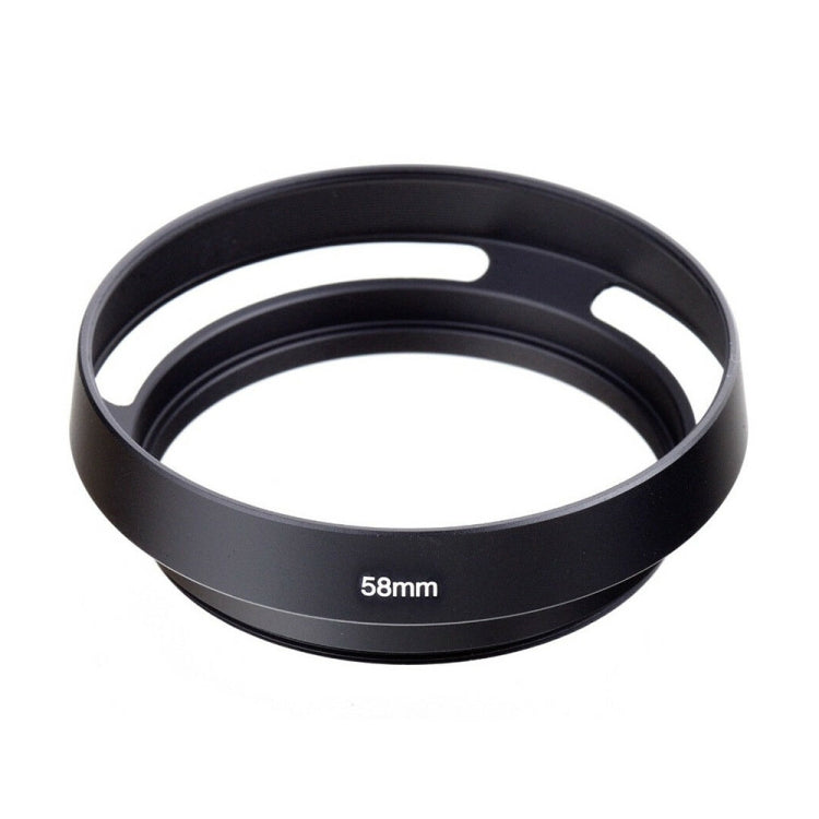 Metal Vented Lens Hood for Lens with 58mm Filter Thread(Black) - Lens Hood by buy2fix | Online Shopping UK | buy2fix
