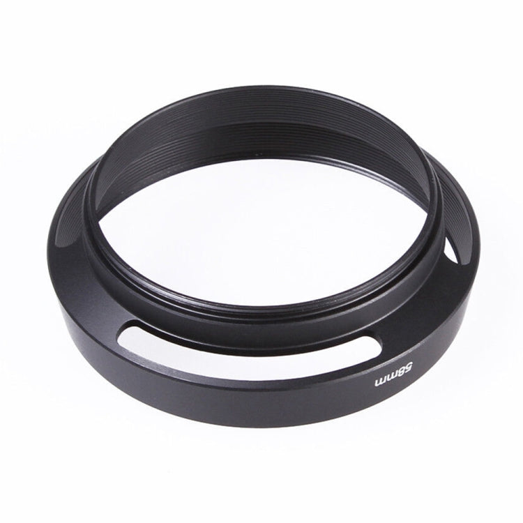 Metal Vented Lens Hood for Lens with 58mm Filter Thread(Black) - Lens Hood by buy2fix | Online Shopping UK | buy2fix