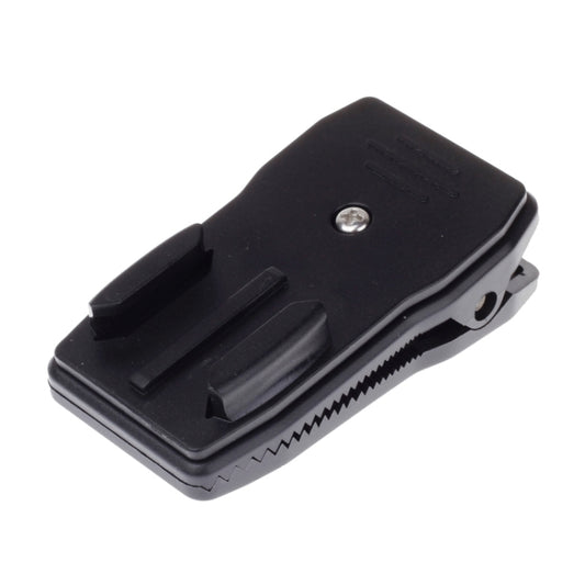 360 Degree Rotation J Shape Backpack Hat Clip Fast Clamp Mount for Xiaomi Yi Sport Camera(XM17) - Backpack Clip by buy2fix | Online Shopping UK | buy2fix