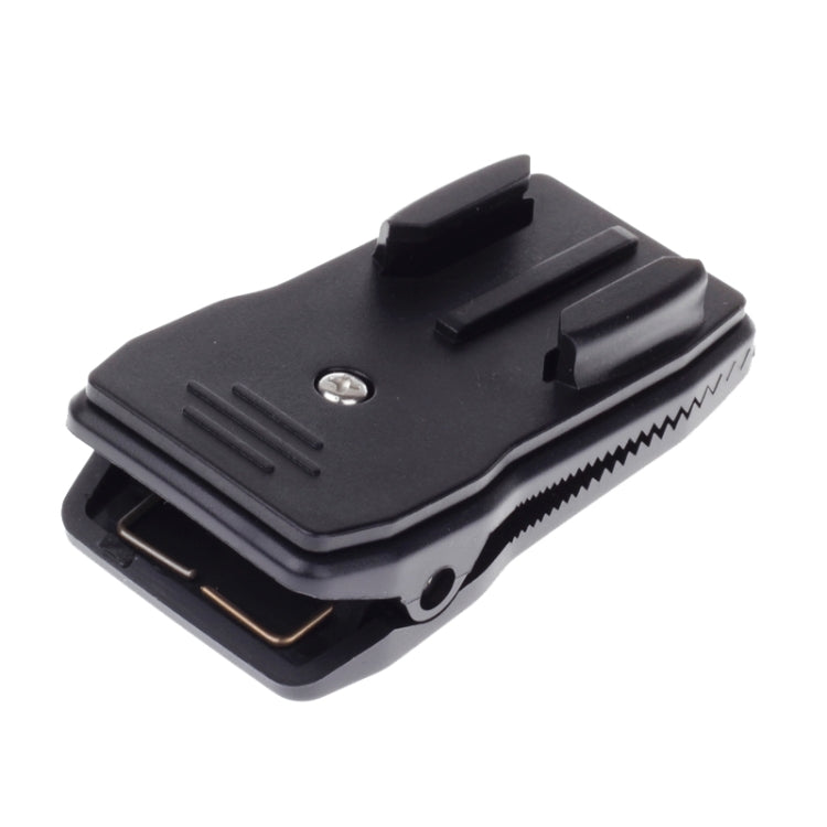 360 Degree Rotation J Shape Backpack Hat Clip Fast Clamp Mount for Xiaomi Yi Sport Camera(XM17) - Backpack Clip by buy2fix | Online Shopping UK | buy2fix