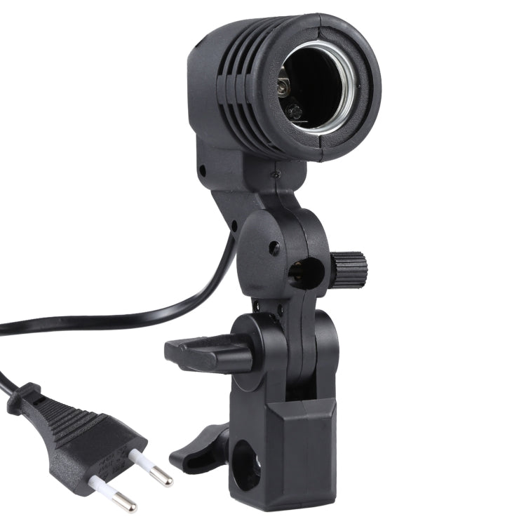 E27 AC Socket Studio Light Mount Stand Umbrella Holder(Black) - Stand Bracket by buy2fix | Online Shopping UK | buy2fix