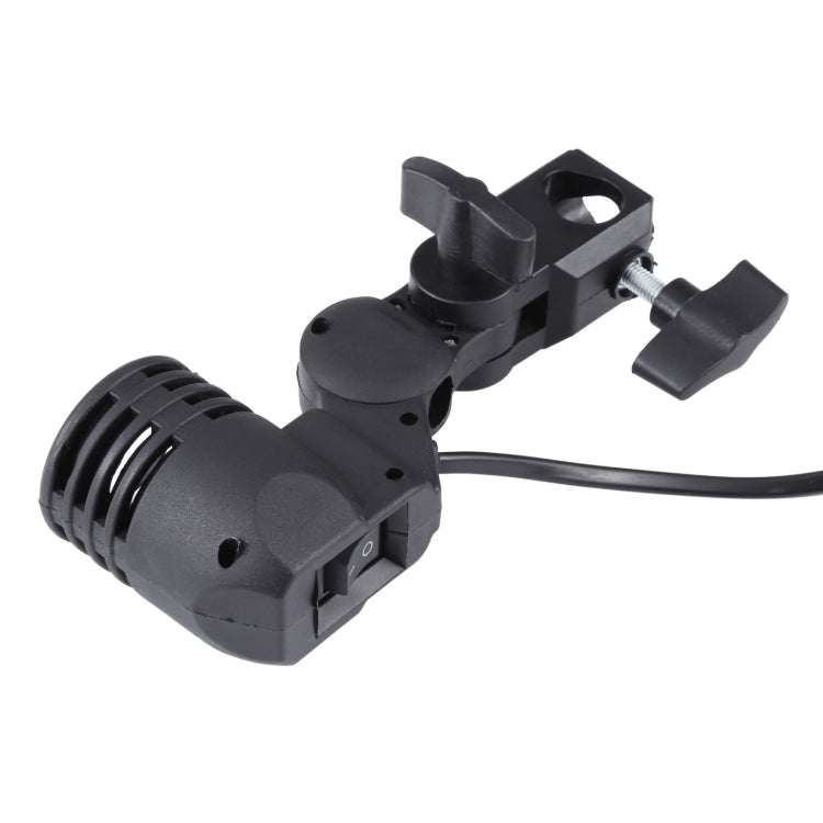 E27 AC Socket Studio Light Mount Stand Umbrella Holder(Black) - Stand Bracket by buy2fix | Online Shopping UK | buy2fix