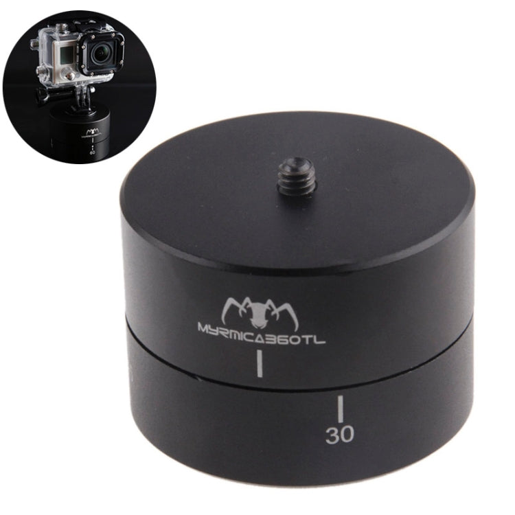 MYRMICA 360TL Time Lapse Pan and Tilt Head / 360 Degree Auto Rotation Camera Mount for GoPro HERO9 Black /HERO8 Black /7 /6/ 5 /5 Session /4 /3+ /3 /2 /1(Black) - Camera Accessories by buy2fix | Online Shopping UK | buy2fix