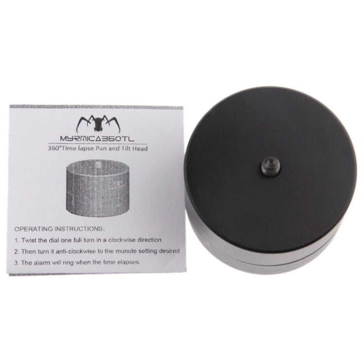 MYRMICA 360TL Time Lapse Pan and Tilt Head / 360 Degree Auto Rotation Camera Mount for GoPro HERO9 Black /HERO8 Black /7 /6/ 5 /5 Session /4 /3+ /3 /2 /1(Black) - Camera Accessories by buy2fix | Online Shopping UK | buy2fix