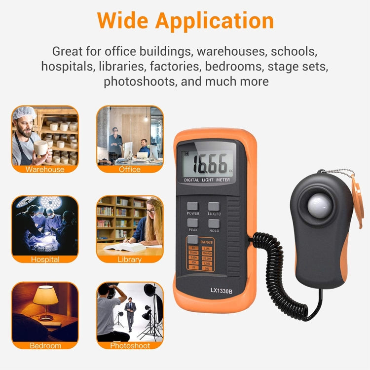 Digital Light Meter, Measuring Range: 0.1-200000 Lux - Light & Sound Meter by buy2fix | Online Shopping UK | buy2fix