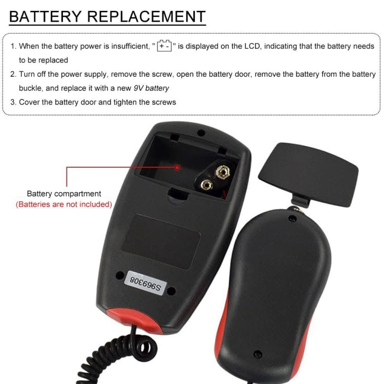 Digital Light Meter, Measuring Range: 1-100000 Lux(Red) - Light & Sound Meter by buy2fix | Online Shopping UK | buy2fix