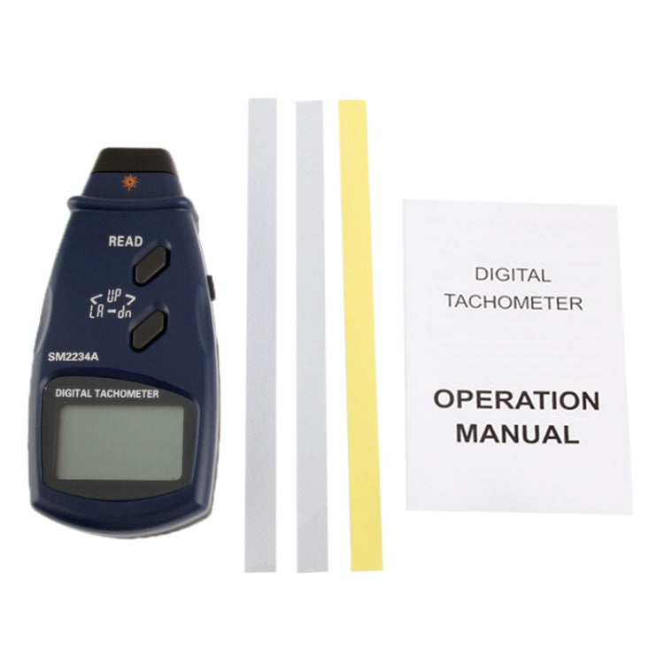 Digital Laser Photo Tachometer Non Contact RPM Tach (SM2234A) - Tachometers & Anemometer by buy2fix | Online Shopping UK | buy2fix