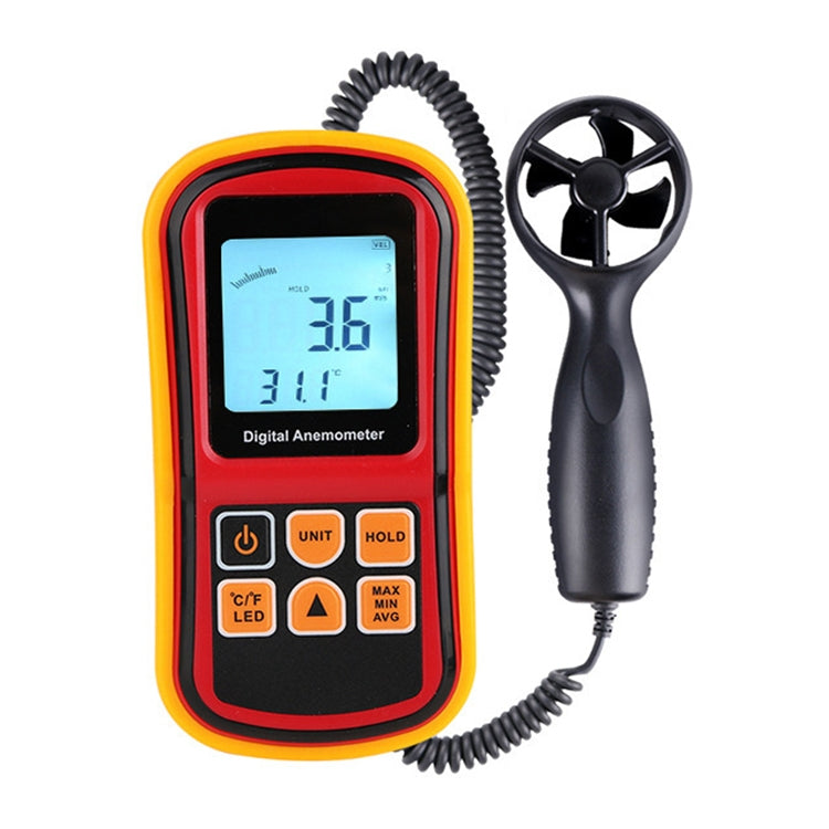 Digital Anemometer (Measurement items: Air Velocity, Air Temperature)(Red) - Tachometers & Anemometer by buy2fix | Online Shopping UK | buy2fix