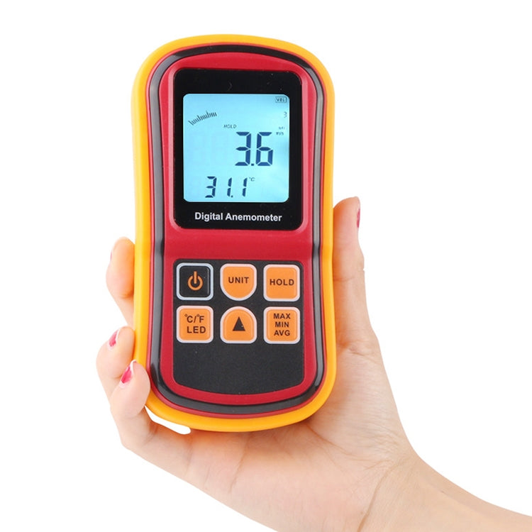 Digital Anemometer (Measurement items: Air Velocity, Air Temperature)(Red) - Tachometers & Anemometer by buy2fix | Online Shopping UK | buy2fix