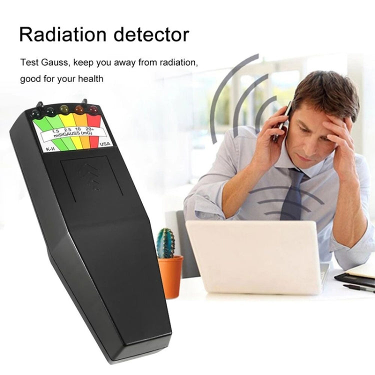 5-LED Electromagnetic Radiation Detector EMF Meter Tester - Radiation Detector by buy2fix | Online Shopping UK | buy2fix