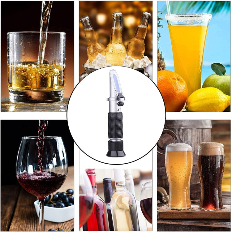 HB-113ATC Brix Hand-Held ATC Refractometer(Black) - Digital Refractometer by buy2fix | Online Shopping UK | buy2fix