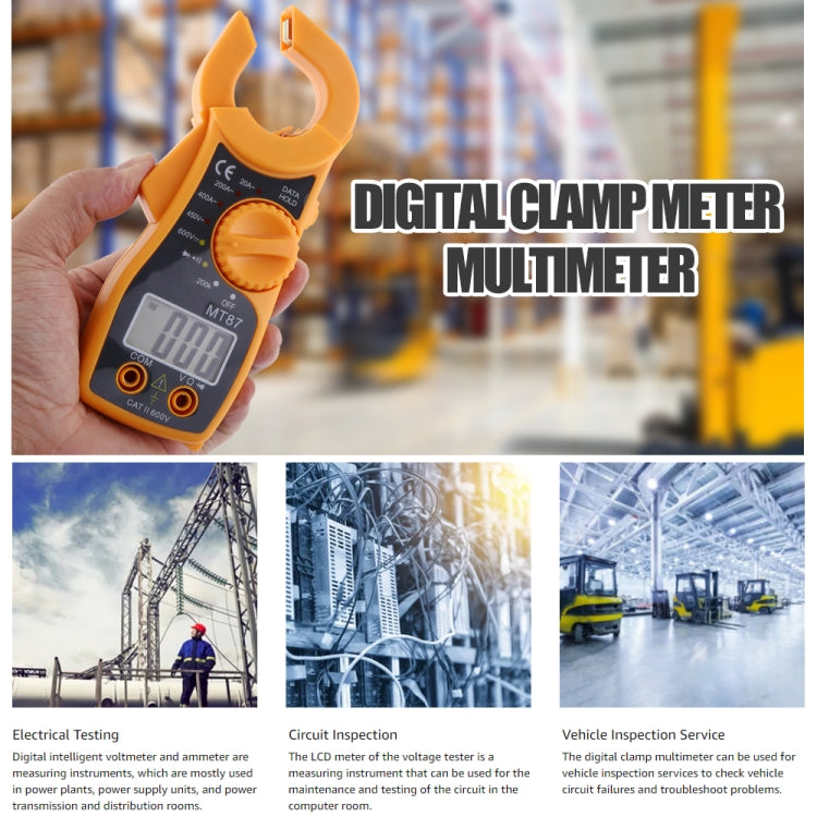Digital Clamp Meter, MT87 - Digital Multimeter by buy2fix | Online Shopping UK | buy2fix