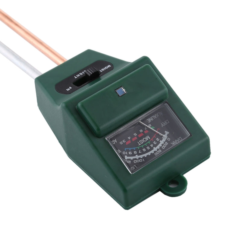 3 in 1 Plant Flowers Soil Meter (PH + Moisture + Light)(Green) - PH & Moisture Meter by buy2fix | Online Shopping UK | buy2fix