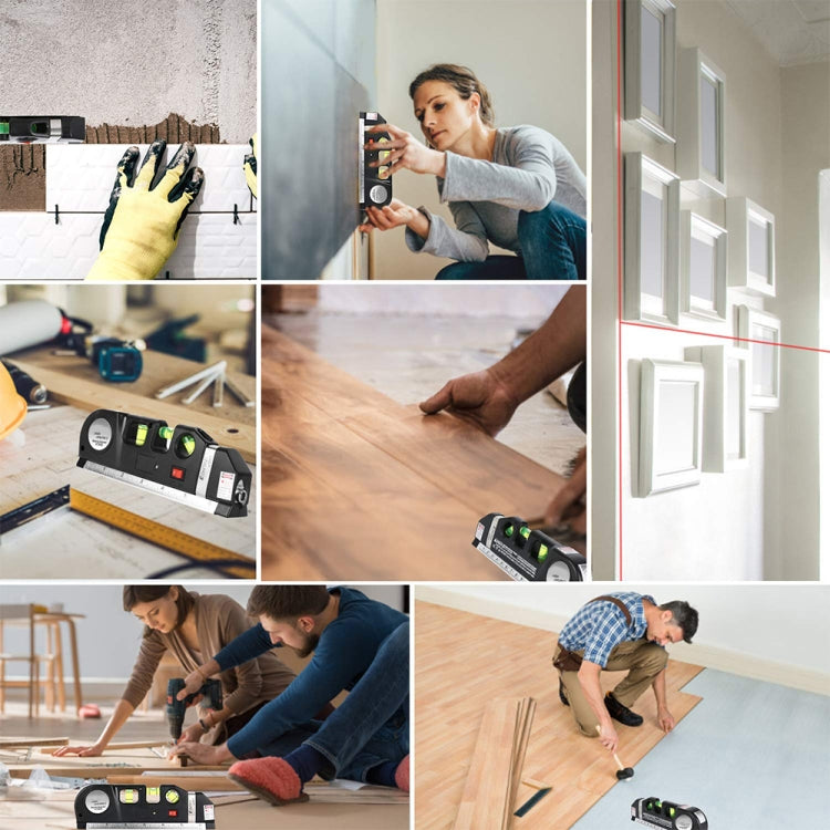 Level Laser Aligner Horizon Vertical Measuring Tape - Laser Rangefinder by buy2fix | Online Shopping UK | buy2fix