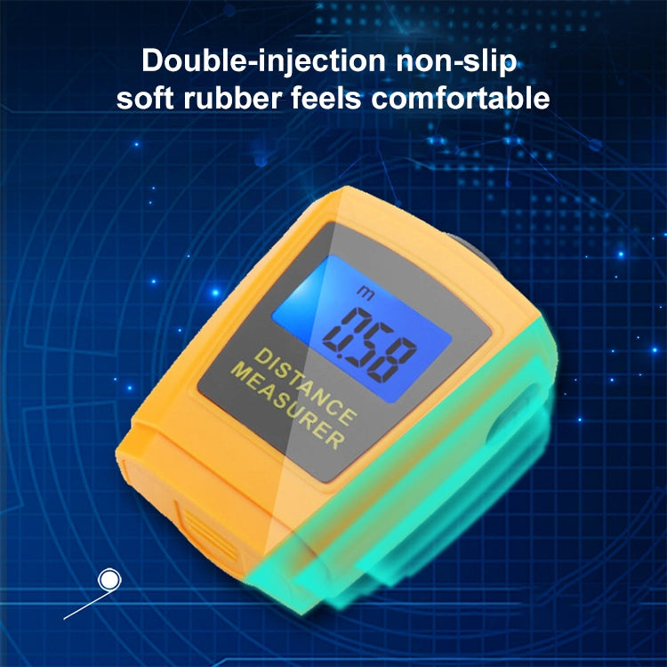 Mini Ultrasonic Distance Measurer with Laser Pointer(Orange) - Laser Rangefinder by buy2fix | Online Shopping UK | buy2fix