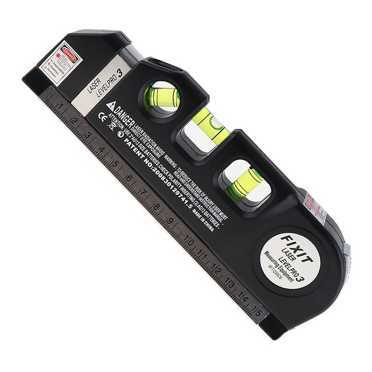 Laser Level with Tape Measure Pro 3 (250cm), LV-03(Black) - Laser Rangefinder by buy2fix | Online Shopping UK | buy2fix