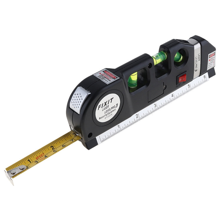 Laser Level with Tape Measure Pro 3 (250cm), LV-03(Black) - Laser Rangefinder by buy2fix | Online Shopping UK | buy2fix