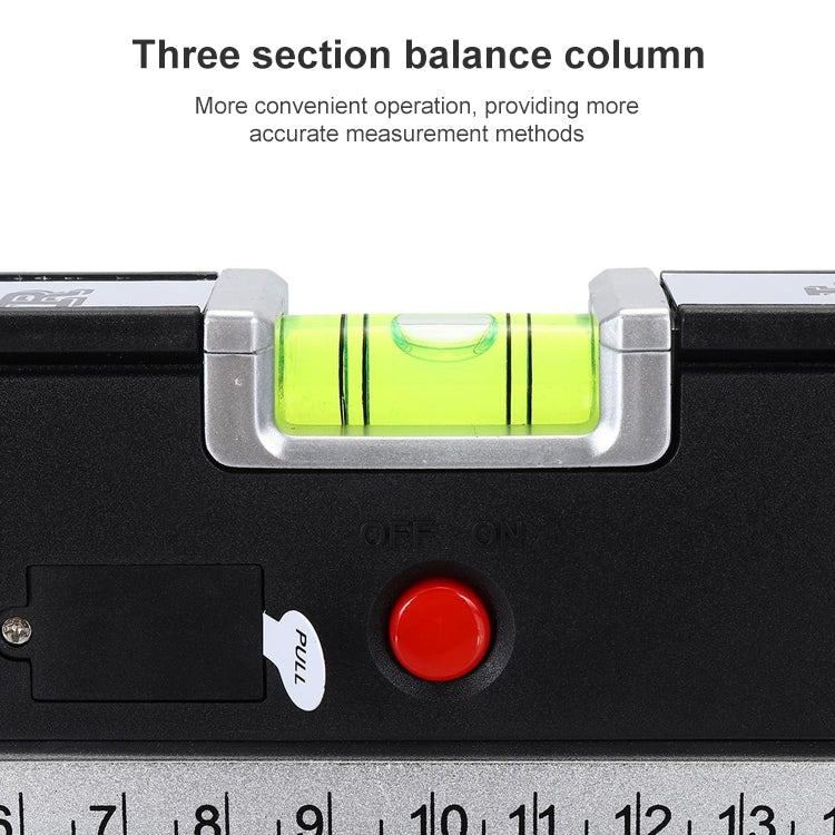Laser Level with Tape Measure Pro 4 (100cm) / Level Bubbles with LED Light, LV-04(Black) by buy2fix