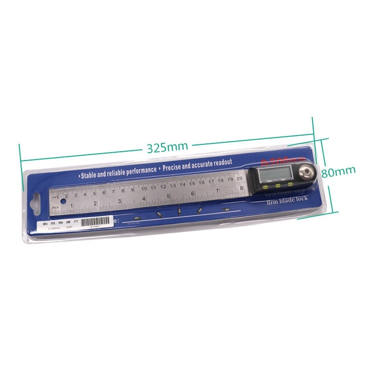 300mm 2-in1 Digital Angle Finder Meter Protractor Goniometer Ruler - Measuring Tools by buy2fix | Online Shopping UK | buy2fix