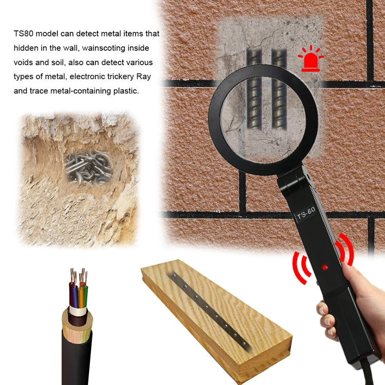 TS-80 Portable Folding Hand-Held Security Metal Detector Scanner(Black) - Metal Detector by buy2fix | Online Shopping UK | buy2fix