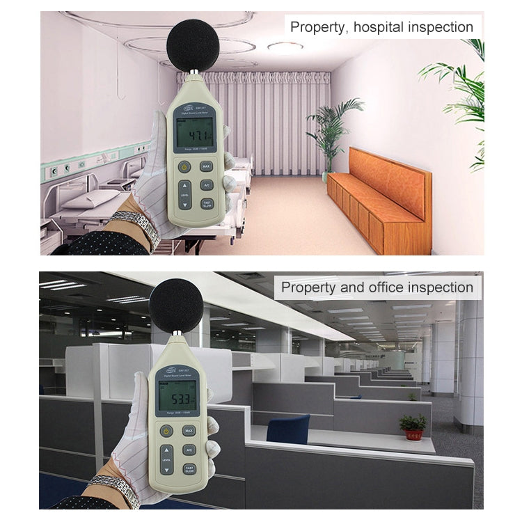 Digital Sound Level Meter (Range: 30~130dBA, 35~130dBC) - Light & Sound Meter by buy2fix | Online Shopping UK | buy2fix
