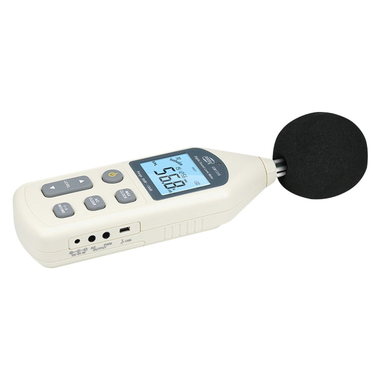 Digital Sound Level Meter with USB Port(Range: 30dB~130dB)(Beige) - Light & Sound Meter by buy2fix | Online Shopping UK | buy2fix