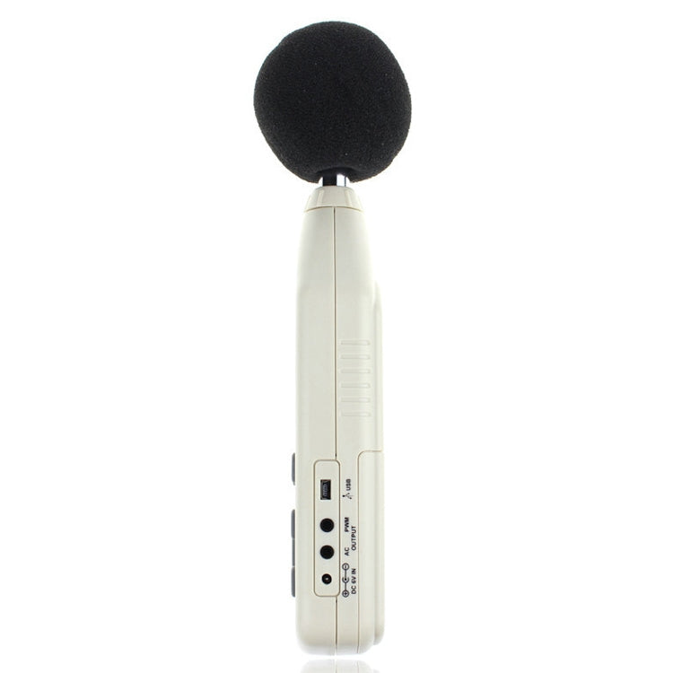Digital Sound Level Meter with USB Port(Range: 30dB~130dB)(Beige) - Light & Sound Meter by buy2fix | Online Shopping UK | buy2fix