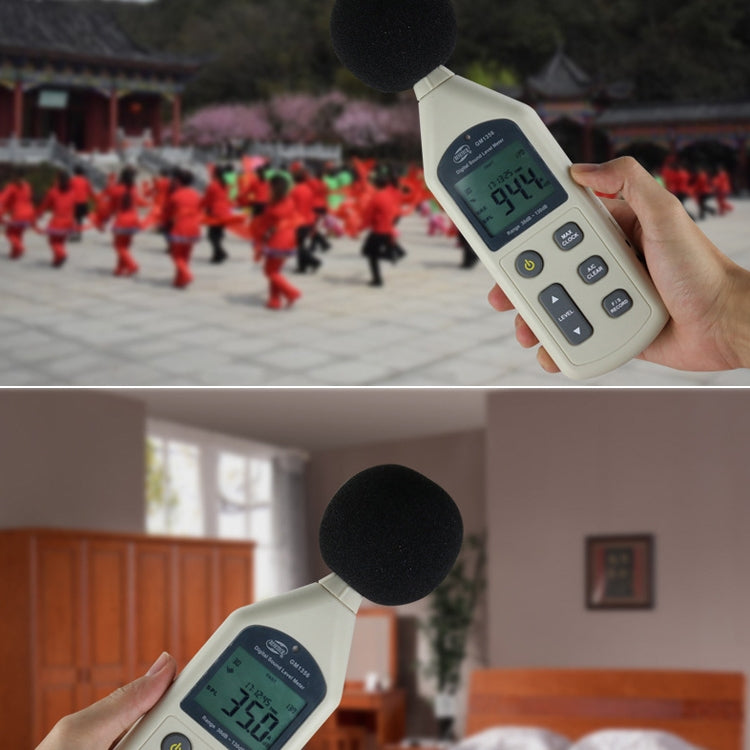Digital Sound Level Meter with USB Port(Range: 30dB~130dB)(Beige) - Light & Sound Meter by buy2fix | Online Shopping UK | buy2fix